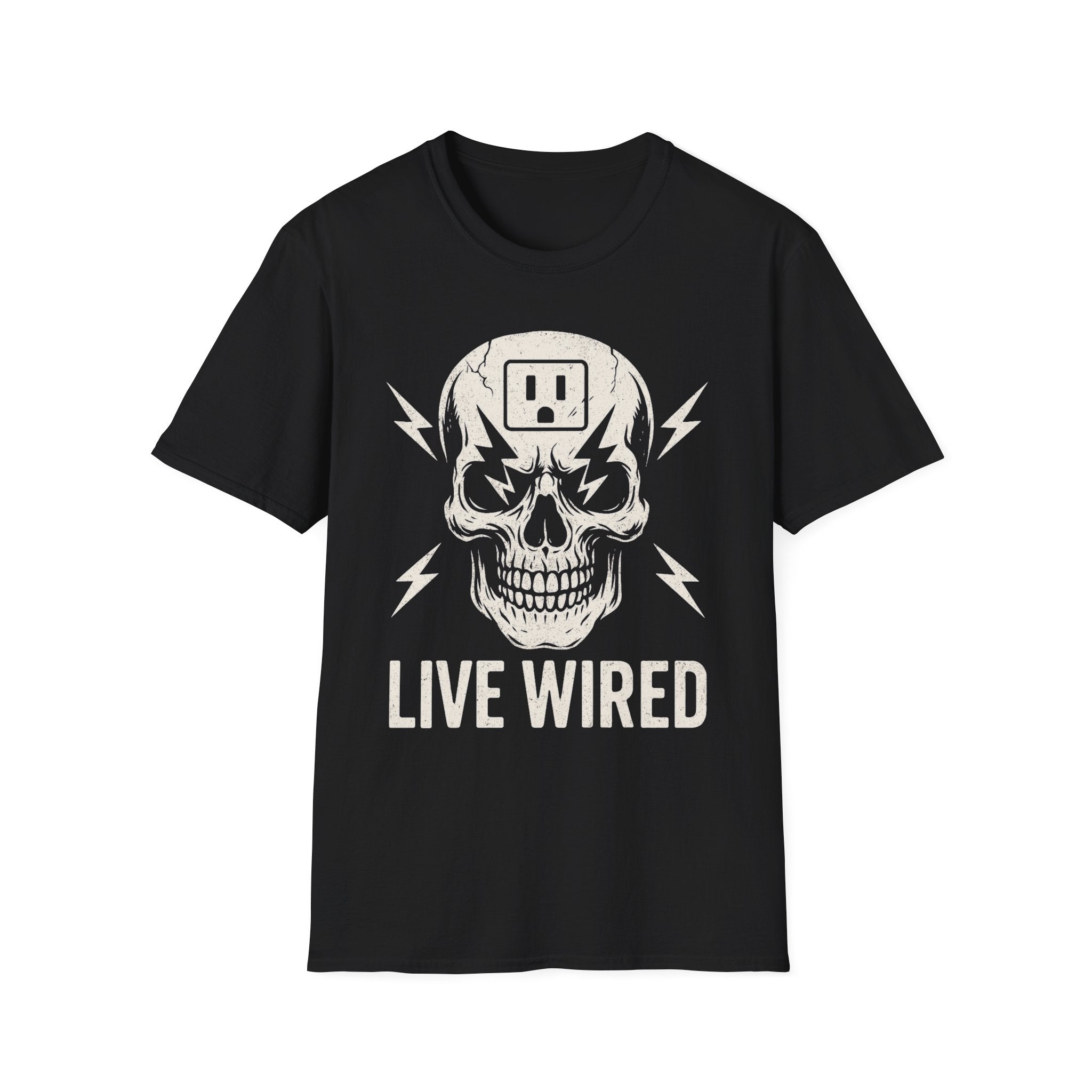 Live Wired Skull T-Shirt