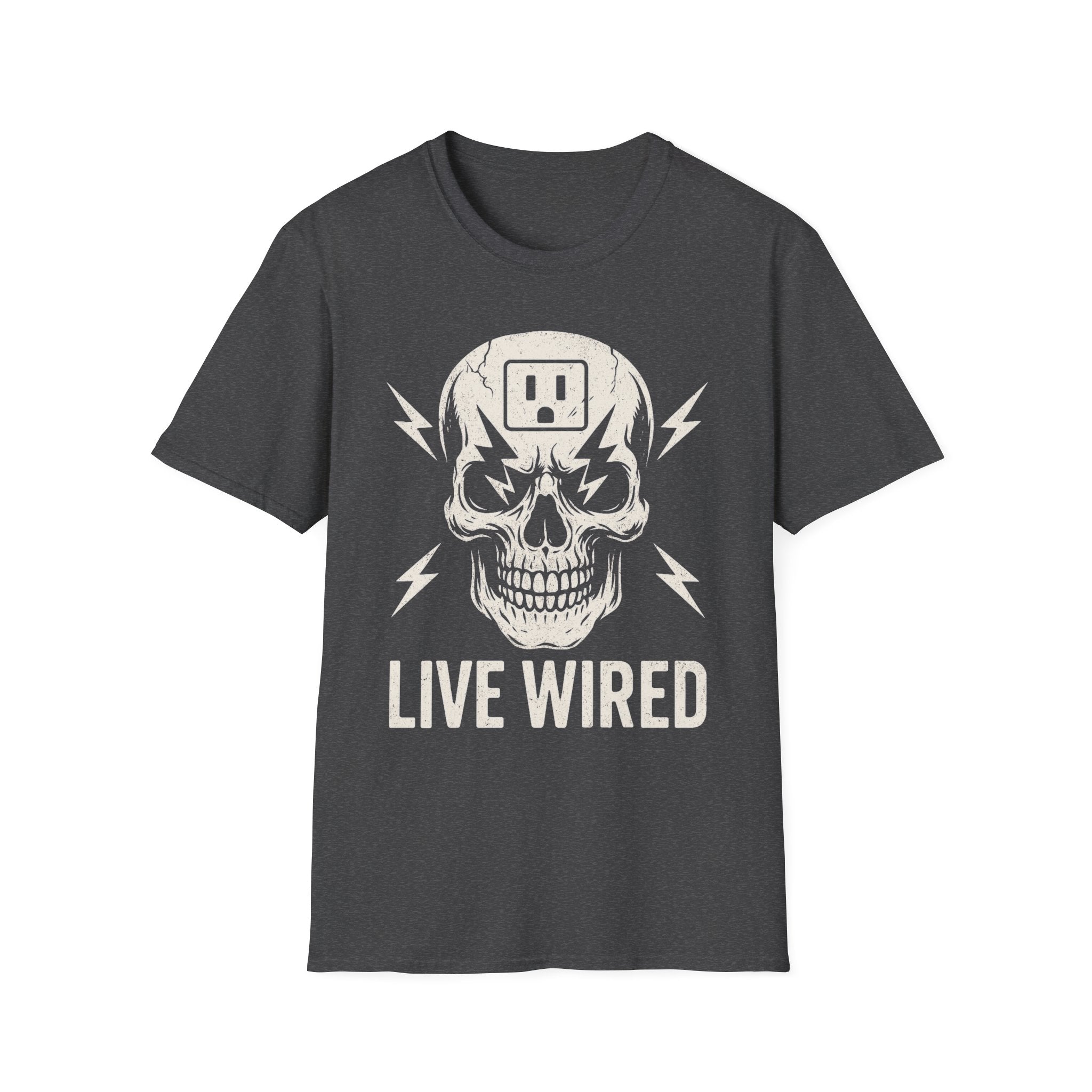 Live Wired Skull T-Shirt