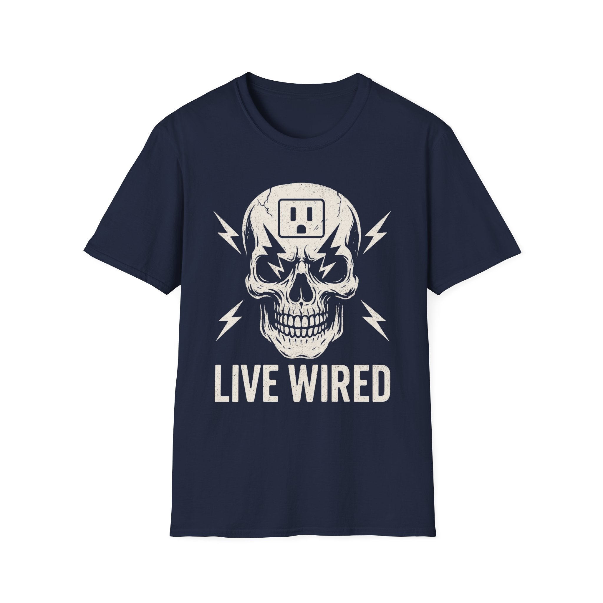 Live Wired Skull T-Shirt