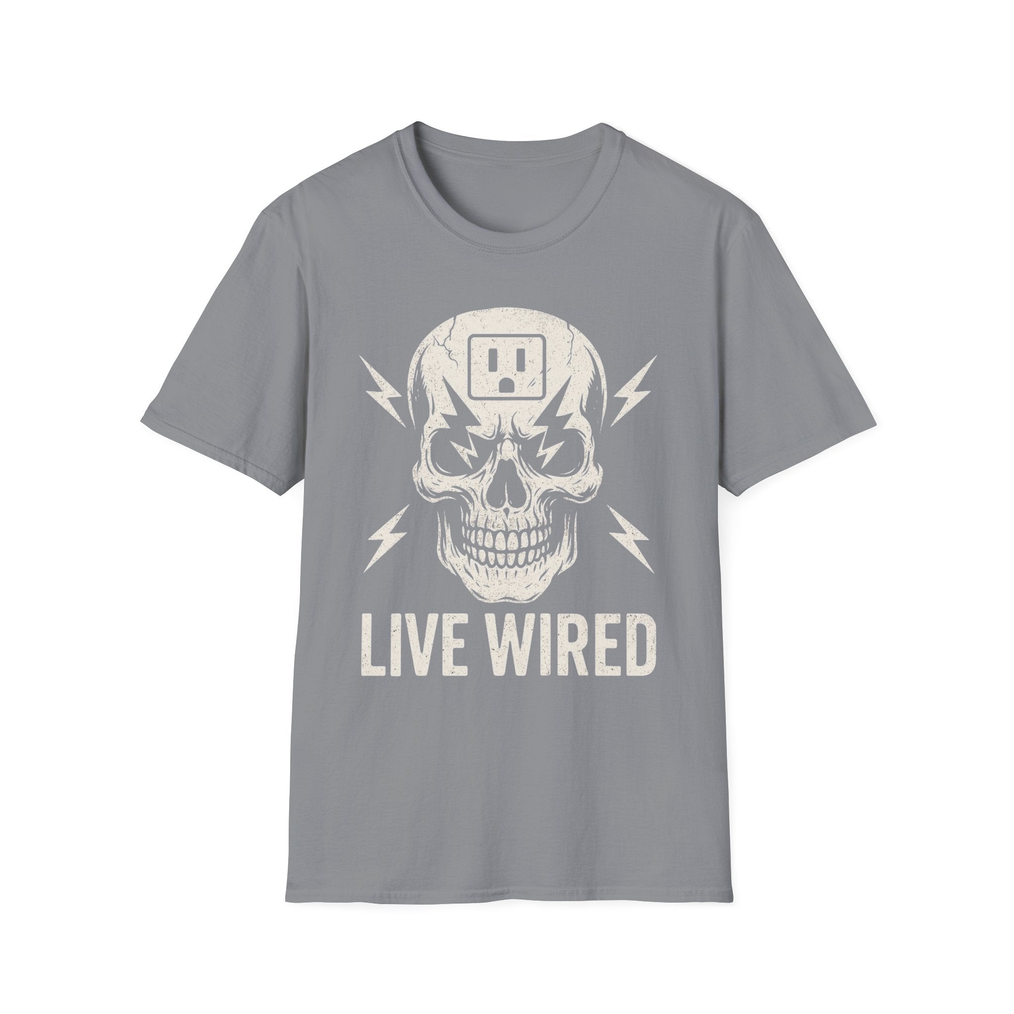 Live Wired Skull T-Shirt