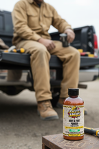 Jobsite Junkies Boot and Foot Powder on jobsite - peppermint foot powder for smelly work boots
