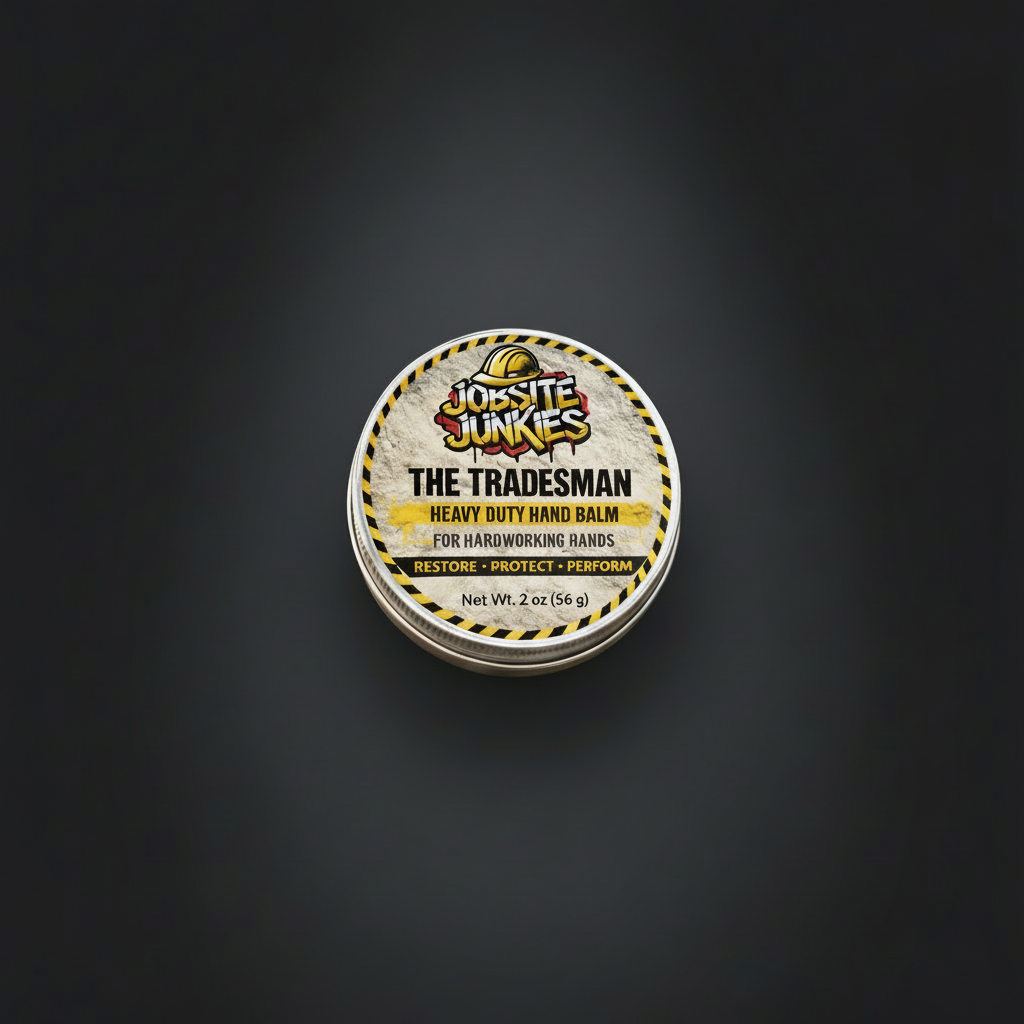 The Tradesman Heavy Duty Hand Balm on charcoal background